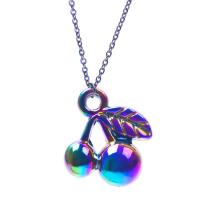 Zinc Alloy Fruit Shape Pendants Cherry colorful plated fashion jewelry multi-colored Sold By PC