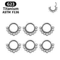 Titanium Steel Nose Piercing Jewelry, different size for choice & micro pave cubic zirconia & for woman, original color, Sold By PC