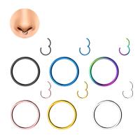 Stainless Steel Nose Piercing Jewelry, Donut, plated, Unisex & different size for choice, more colors for choice, Sold By PC