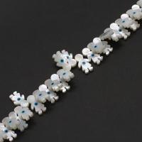 Natural White Shell Beads, Boy, DIY & evil eye pattern & enamel, white, 15x8x2mm, 60PCs/Strand, Sold Per 38 cm Strand