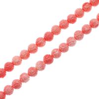 Resin Jewelry Beads, Round, DIY & imitation coral, pink, 9x9x9mm, 47PCs/Strand, Sold Per 38 cm Strand