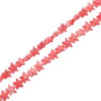 Resin Jewelry Beads Starfish DIY & imitation coral pink Sold Per 38 cm Strand