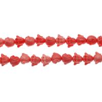 Harpiks smykker Perler, Resin, du kan DIY & imitationer af koraller, lyserød, 11x14x10mm, Solgt Per 38 cm Strand