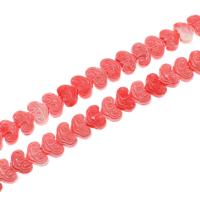 Harpiks smykker Perler, Resin, du kan DIY & imitationer af koraller, lyserød, 10x15x6mm, Solgt Per 38 cm Strand