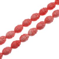 Resin Jewelry Beads Grandfather DIY & imitation coral pink Sold Per 38 cm Strand