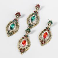 Zinc Alloy Drop Earrings with acrylic rhinestone fashion jewelry & for woman & with rhinestone Sold By Pair