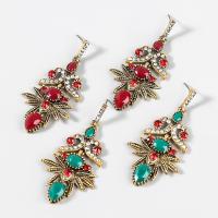 Zinc Alloy Drop Earrings with Acrylic fashion jewelry & for woman & with rhinestone Sold By Pair