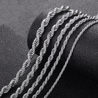 Titanium Steel Necklace Chain plated French Rope Chain & fashion jewelry & DIY original color Sold By PC
