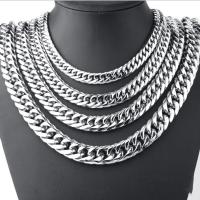 Stainless Steel Chain Necklace, plated, fashion jewelry & Unisex & different size for choice, original color, Sold By PC