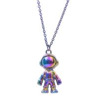Tibetan Style Pendants, Robot, colorful plated, fashion jewelry, multi-colored, 18x7x32mm, Sold By PC