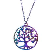 Tree Of Life Pendants, Tibetan Style, colorful plated, fashion jewelry & tree of life design, multi-colored, 24x3x27mm, Sold By PC