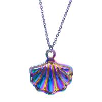 Zinc Alloy Pendler, Shell, farverig forgyldt, mode smykker, flerfarvede, 15x3x15mm, Solgt af PC