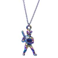 Tibetan Style Pendants, colorful plated, fashion jewelry, multi-colored, 13x25mm, Sold By PC