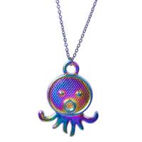 Tibetan Style Animal Pendants, Octopus, colorful plated, fashion jewelry, multi-colored, 17x22mm, Length:45 cm, Sold By PC