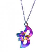 Zinc Alloy Pendants Mask colorful plated fashion jewelry multi-colored Length 45 cm Sold By PC