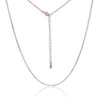 925 Sterling Silver Necklace Chain, with 2inch extender chain, plated, oval chain & for woman, more colors for choice, Sold Per Approx 15.74 Inch Strand
