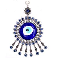 Hanging Ornaments Zinc Alloy with Lampwork Evil Eye plated 265mm Sold By PC
