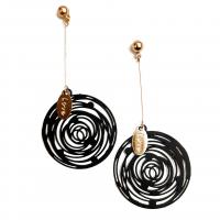 Brass Drop Earring plated for woman & hollow Sold By Pair