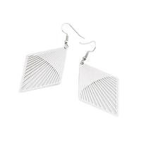 Brass Drop Earring platinum color plated for woman & hollow Sold By Pair