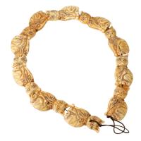 Ox Bone Beads Cat yellow Sold Per Approx 16.53 Inch Strand
