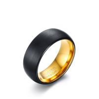 Tungsten Steel Finger Ring plated & for man 8mm Sold By PC
