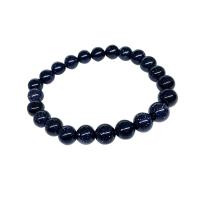 Naturel Bleu Goldstone Bracelets, Grès bleu, unisexe, bleu, Longueur Environ 15 pouce, Vendu par PC