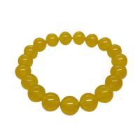 Jade Yellow Bracelet, Unisex, yellow, Length:Approx 15 Inch, Sold By PC
