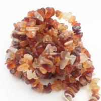 Chipsy Gemstone, Agat czerwony, obyty, DIY, czerwony, 6x15mm, sprzedawane na 80 cm Strand