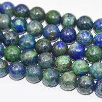Perles Lapis Lazuli, Rond, poli, DIY, couleurs mélangées, 10mm, 38PC/brin, Vendu par 38 cm brin