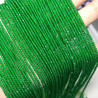 Emerald Bead, Rund, polerad, DIY & fasetterad, grön, Såld Per 38 cm Strand