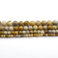 Perle naturelle Agate Crazy, agate folle, Rond, DIY, couleurs mélangées, Vendu par 38 cm brin