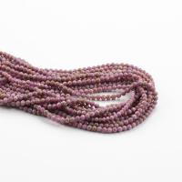 Naturlig Lepidolit Bead, Rund, DIY & fasetterad, purpur, Såld Per 38 cm Strand