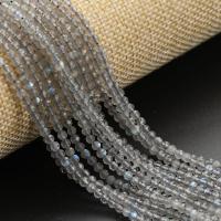 Natural Labradorite Beads Round DIY & faceted grey Sold Per 38 cm Strand