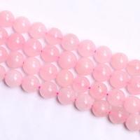 Natürliche Rosenquarz Perlen, rund, DIY, Rosa, verkauft per 38 cm Strang