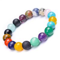 Gemstone Bracelets Natural Stone Unisex & radiation protection mixed colors 10mm Sold Per 19 cm Strand