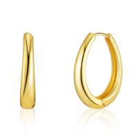 Brass Huggie Hoop Earring plated fashion jewelry & for woman golden Sold By Pair
