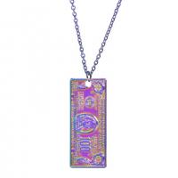 Tibetan Style Pendants, colorful plated, fashion jewelry, multi-colored, 18x42mm, Length:45 cm, Sold By PC