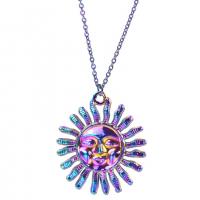 Zinc Alloy Pendants Sun colorful plated fashion jewelry multi-colored Length 50 cm Sold By PC