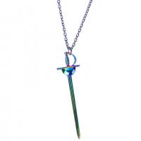 Zinc Alloy Pendants colorful plated fashion jewelry multi-colored Length 50 cm Sold By PC