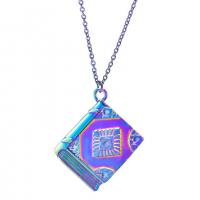 Zinc Alloy Pendants Book colorful plated fashion jewelry multi-colored Length 45 cm Sold By PC