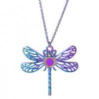 Zinc Alloy Animal Pendants Dragonfly colorful plated fashion jewelry multi-colored Length 45 cm Sold By PC