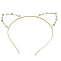 Hair Bands Zinc Alloy with Plastic Pearl plated & for woman & with rhinestone nickel lead & cadmium free 50mm 70mm Sold By PC