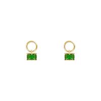 Huggie Hoop Drop Earring, Tibetan Style, Square, gold color plated, Korean style & for woman, 23mm, Sold By Pair