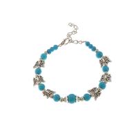 Bracelet en alliage de zinc, avec turquoise, styles différents pour le choix & pour femme, plus de couleurs à choisir, Longueur:Environ 7.6 pouce, Vendu par PC