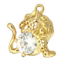 Cubic Zirconia Micro Pave Brass Pendant gold color plated micro pave cubic zirconia Approx 1mm Sold By Lot