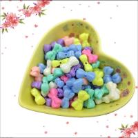 Perles acrylique de couleur unie, Noeud papillon, moulage par injection, DIY, multicolore, 15mm, Vendu par sol