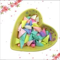 Opaque Acrylic Beads, Triangle, injection moulding, DIY, multi-colored, 17mm, Sold By G