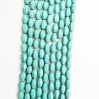 Synthetische Türkis Perle, Tropfen, DIY, keine, 7x14mm, verkauft per 39 cm Strang
