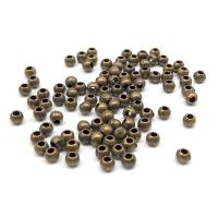 Tibetan Style Jewelry Beads, Round, plated, DIY, antique gold color, 3mm, 200PCs/Bag, Sold By Bag