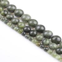 Southern Jade Bead, Runde, poleret, du kan DIY, grøn, Solgt Per 39 cm Strand
